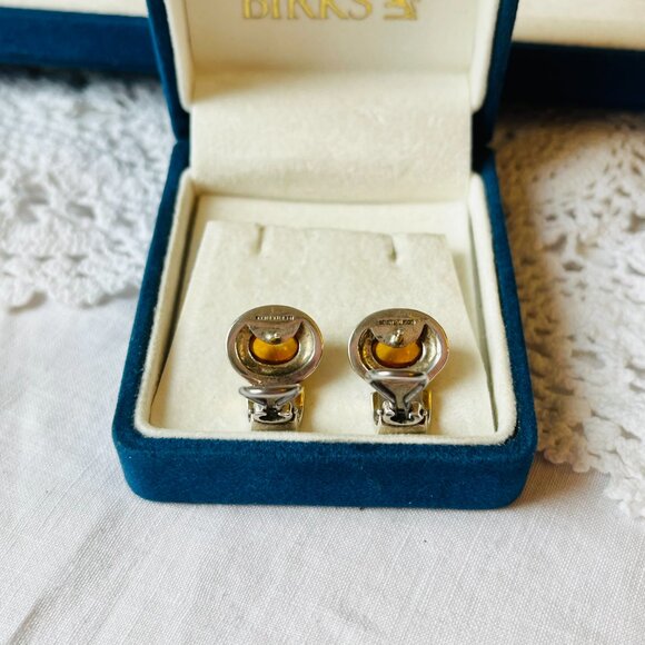 Birks 18K Sterling Citrine Omega Necklace and Earrings Set - Picture 8 of 15